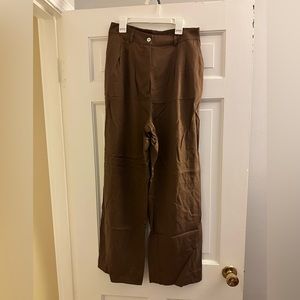 Chocolate brown women’s trousers